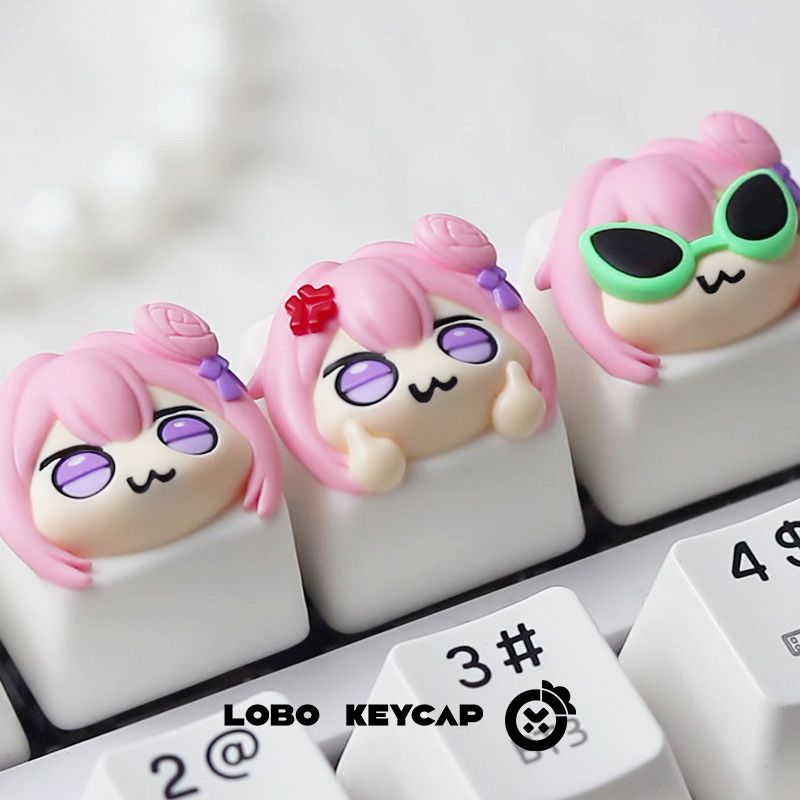 Gaming Console With Keyboard - Keycap Artigianale in Resina a Forma