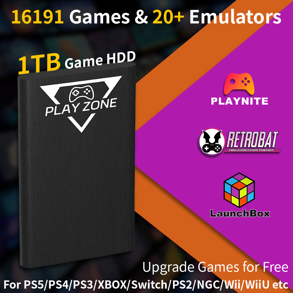Gaming Console Game Zone - Play Zone 1TB HDD Portatile per